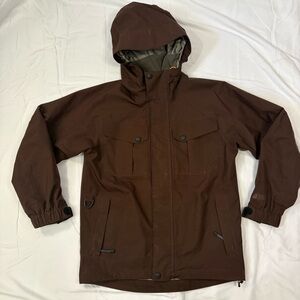 Mountain Equipment Co-op Youth 8 Insulated Rain Jacket Brown